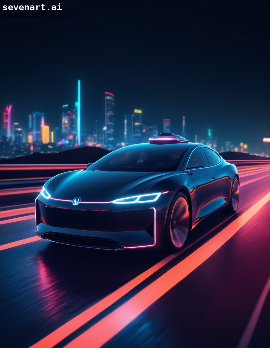 technology, futuristic, transportation, autonomous vehicles, night drive, future