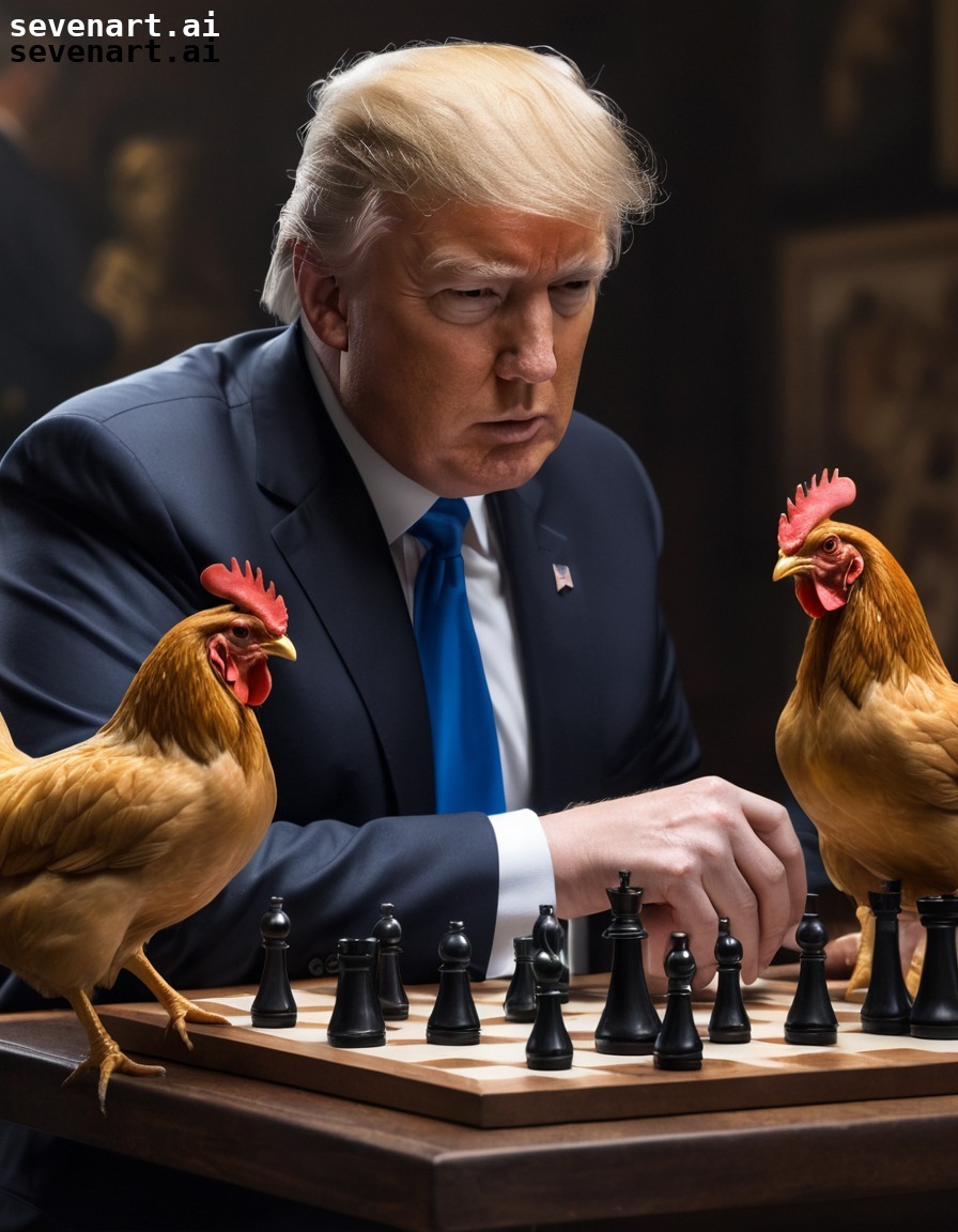 donald trump, chicken, chess, intense, competition, trump, donaldtrump