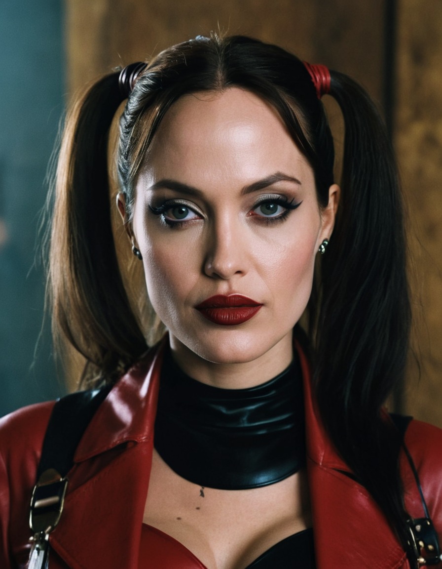 harley quinn, angelina jolie, dc comics, superhero, villain, character portrayal