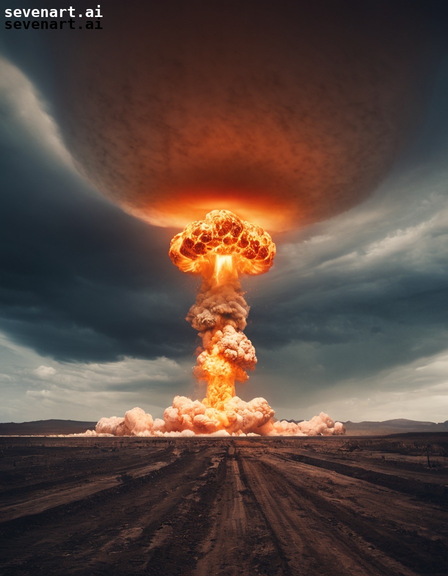 nuclear detonation, blast radius, graphic representation, explosion, destruction, nuclear weapon, atomic bomb