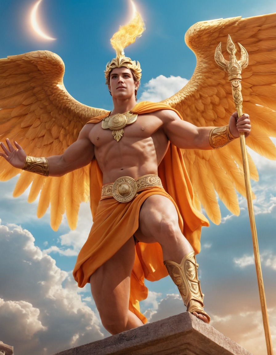 hermes, greek mythology, mythological figures, divine messenger, olympian gods, epic poetry, creative interpretation