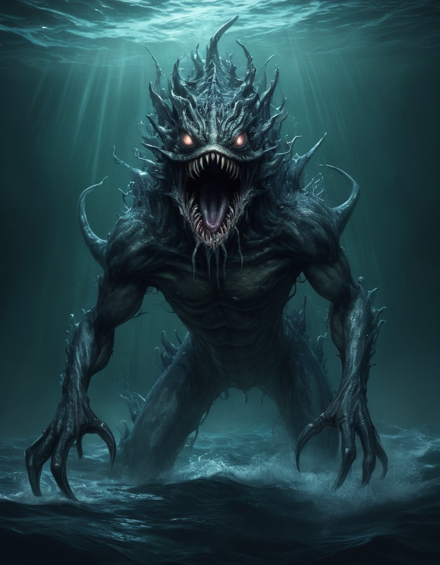 water sprites, sea monster, legendary creature, mythical beings, mythological creatures, fantasy, folklore