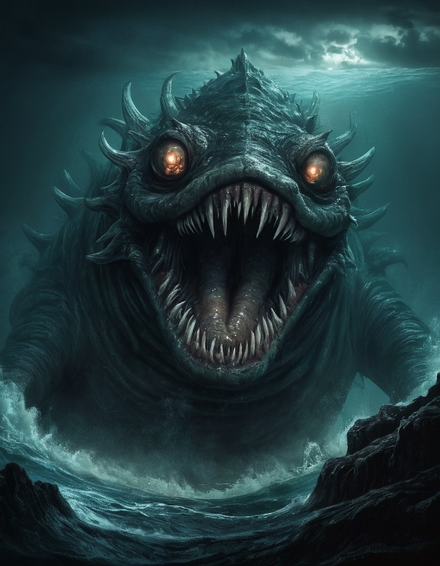 lusca, sea monster, mythical creature, legend, caribbean folklore