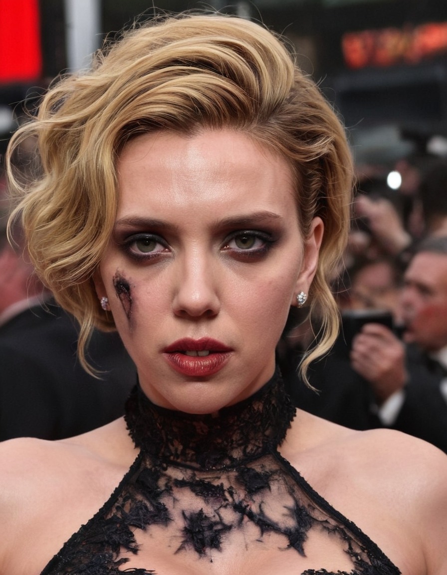 scarlett johansson, glamorous, zombie, red carpet, hollywood, celebrities