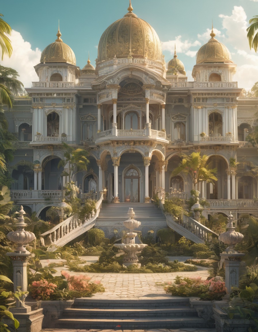 palace, ornate, gardens, architecture, luxury