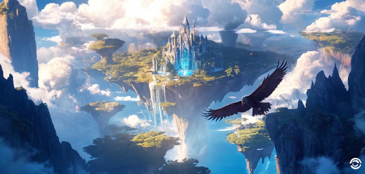 bird, conceptart, digitalartist, digitalillustration, digitalpainting, environment, fantasyart, fantasyartwork, fantasylandscape, landscape, landscapepainting, mountainscape, sky, conceptartist, environmentconcept, conceptfantasy, conceptartdigital, eagle, floating, mountains, nature