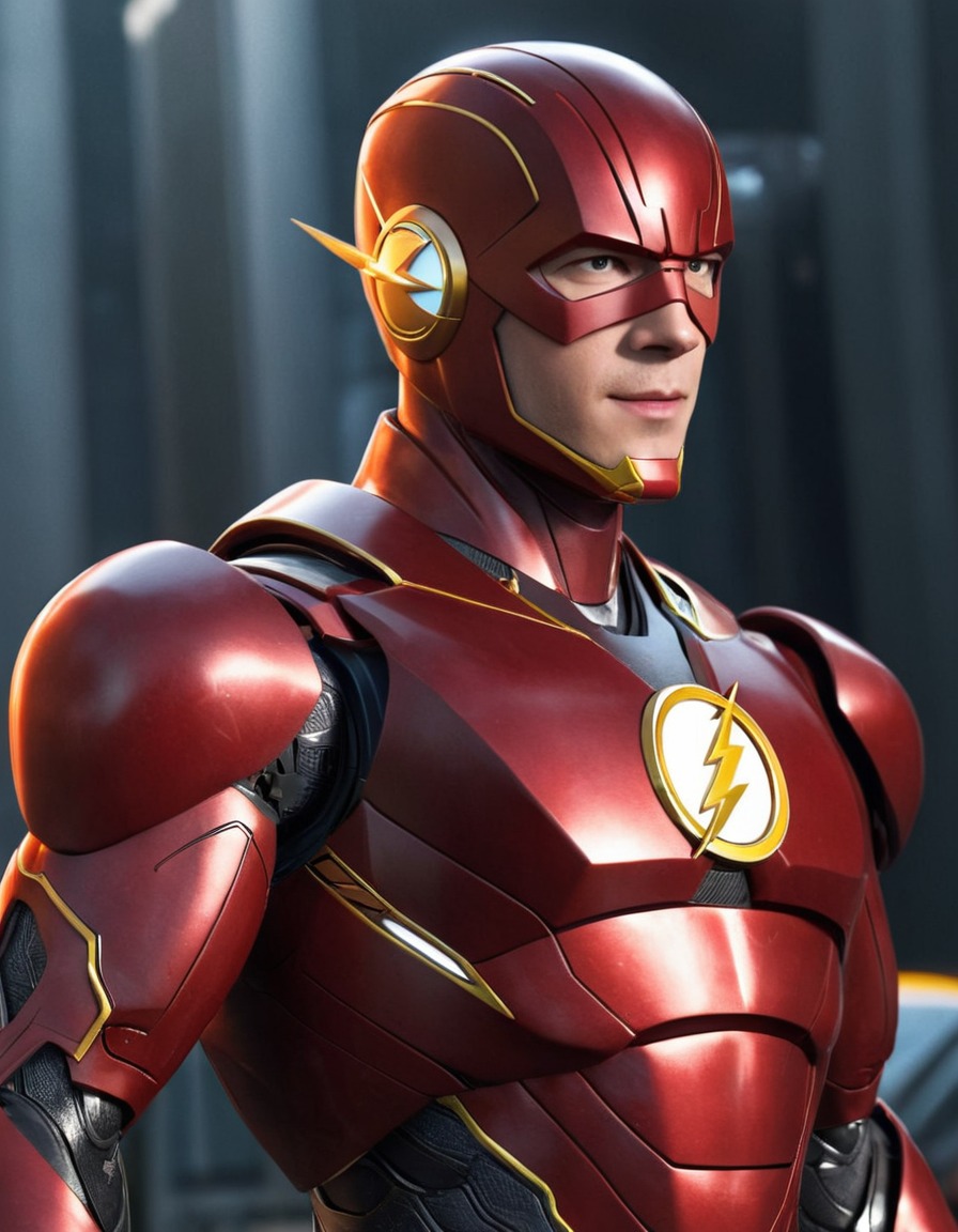 the flash, robot, superhero, science fiction, dc comics