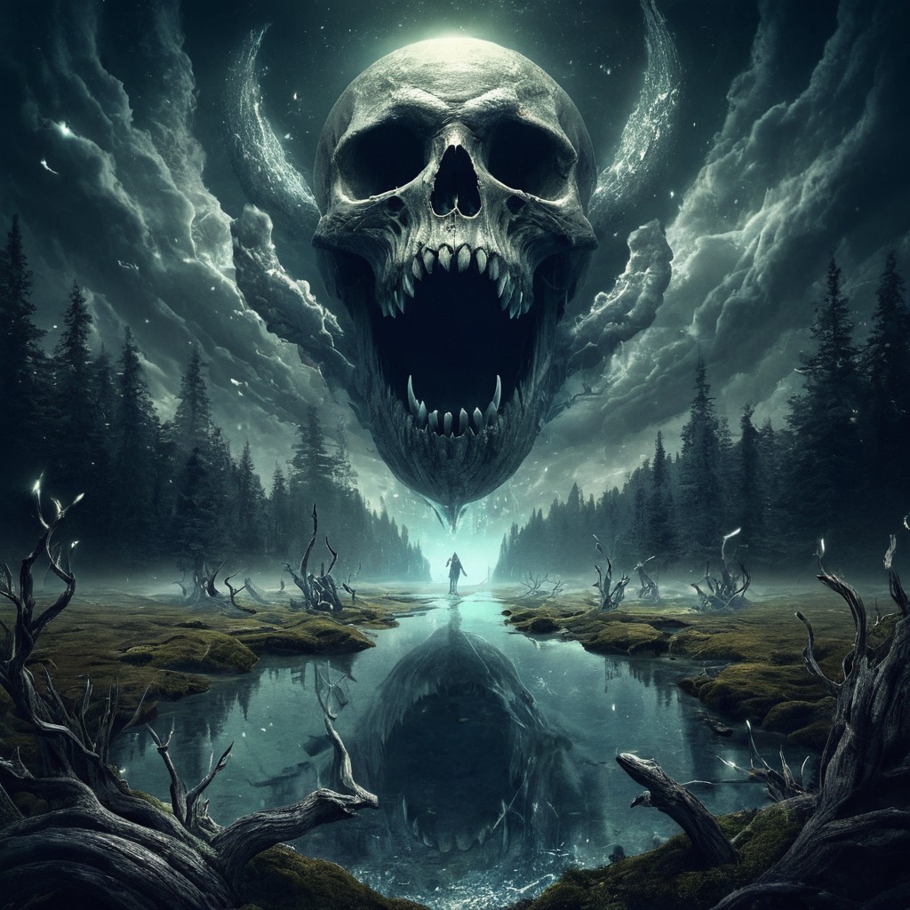 horror, surreal, forest, creepy, skull, spooky, badmoonrising, copilot, ai_art, ai_generated, ai_generated_art, ai_artwork, ai_image, ai_created, ai_generatedart, ai_generated_artwork, ai_creation, copilot_ai, copilot_ai_art