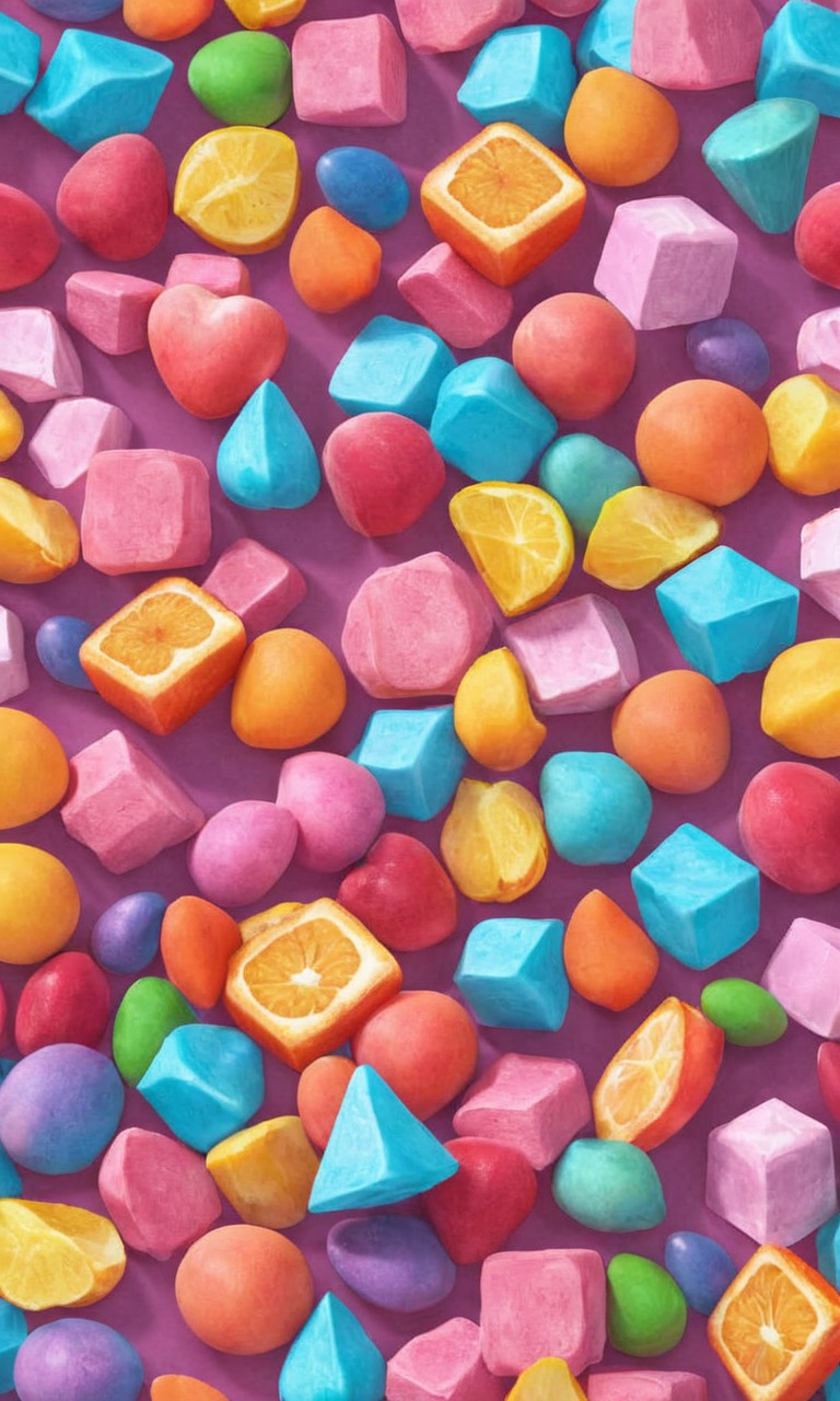 wallpaper, candy, pixelated, sweets