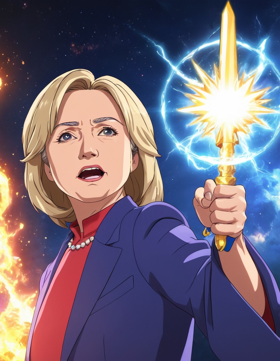 hillary clinton, anime, magical powers, equal rights, social justice, politics