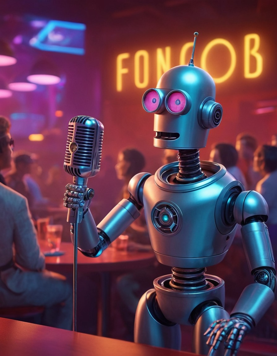 futuristic, robot, club, bender, karaoke, entertainment, robots, games, movies