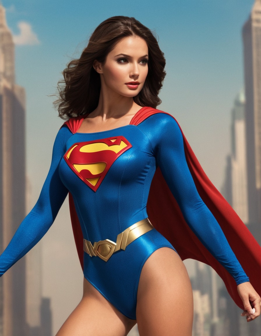 superman, female superhero, genderbent character, dc comics, iconic hero, strength, cape