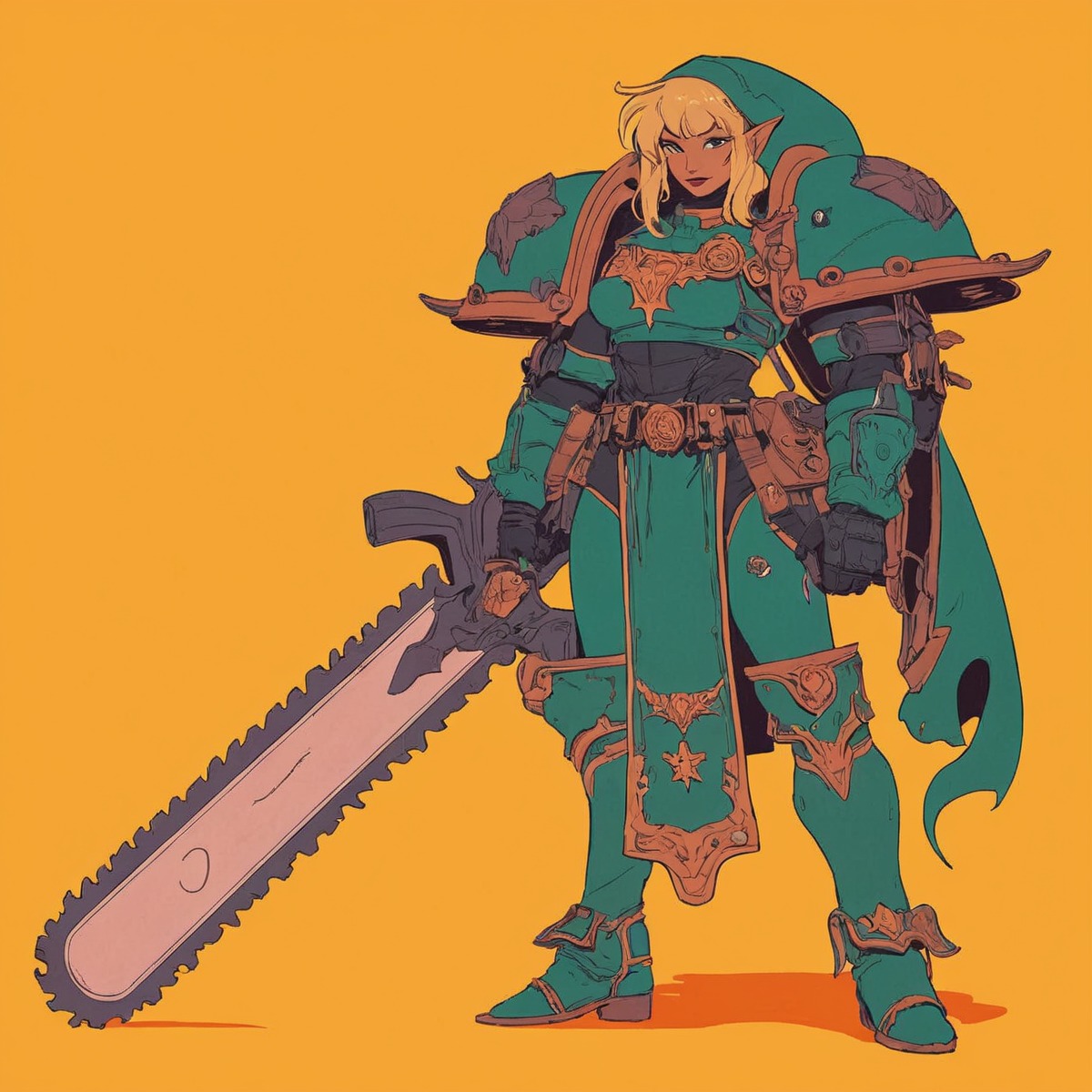 fanart, characterdesign, videogamefanart, nintendo, animedrawing, sword, link, chainsaw, chainsword, fanartdigital, powerarmor, spacemarine, thelegendofzelda, vgart, videogamecharacter, warhammer, warhammer40k, zelda, zeldafanart, generativeart, spacemarines40k, zelda_fanart, power_armor, zeldabreathofthewild, spacemarines40kfanart, spacemarine2, midjourney, midjourneyai, midjourneycommunity, zelda_tears_of_the_kingdom