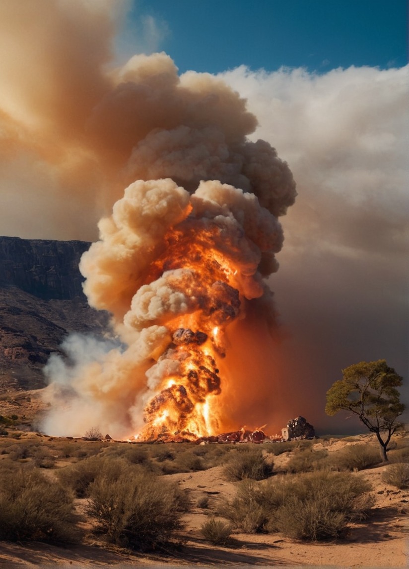 california, desert, firenado, fire