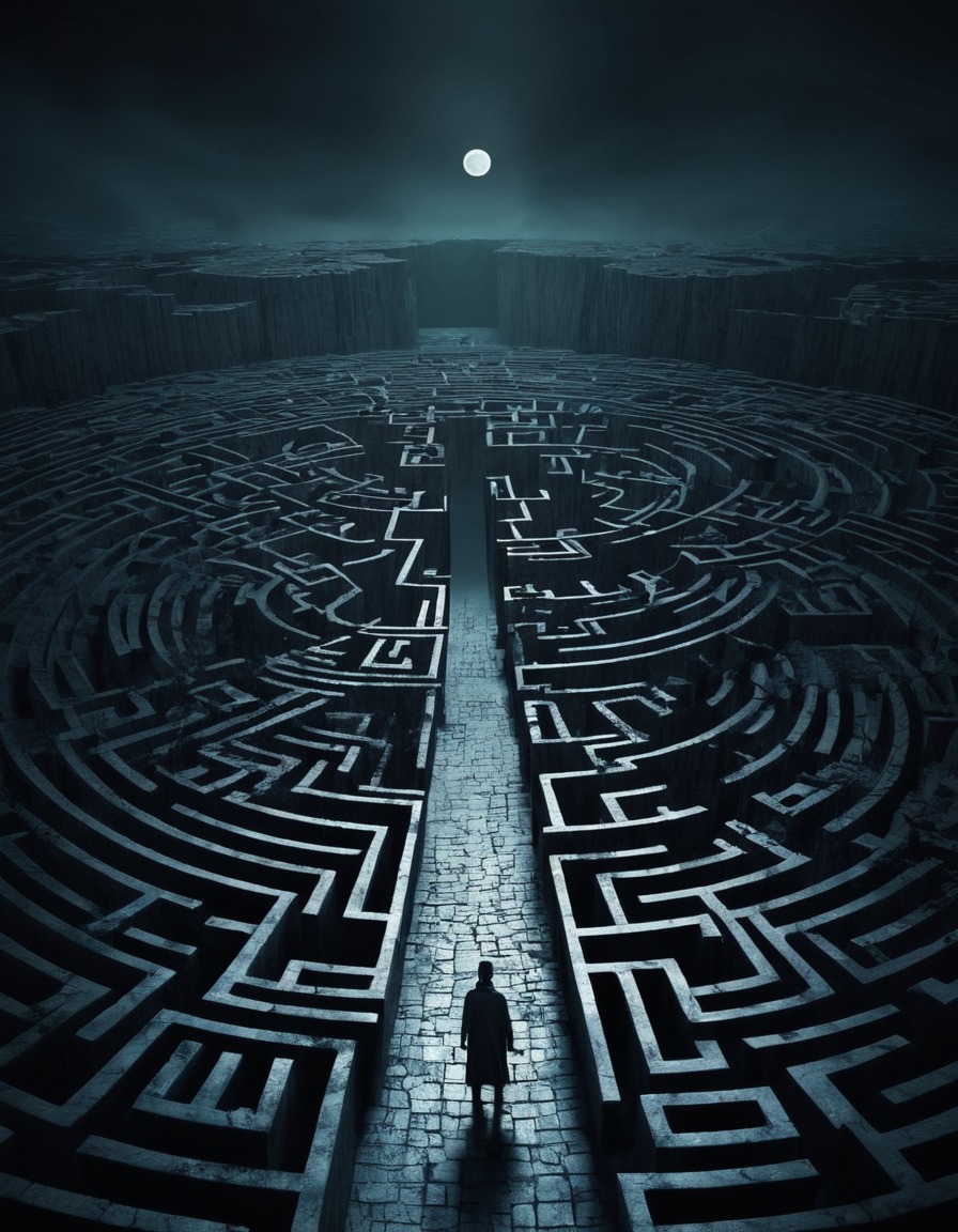 surreal, nightmare, labyrinth, shifting, impossible geometry, lovecraft, howard lovecraft