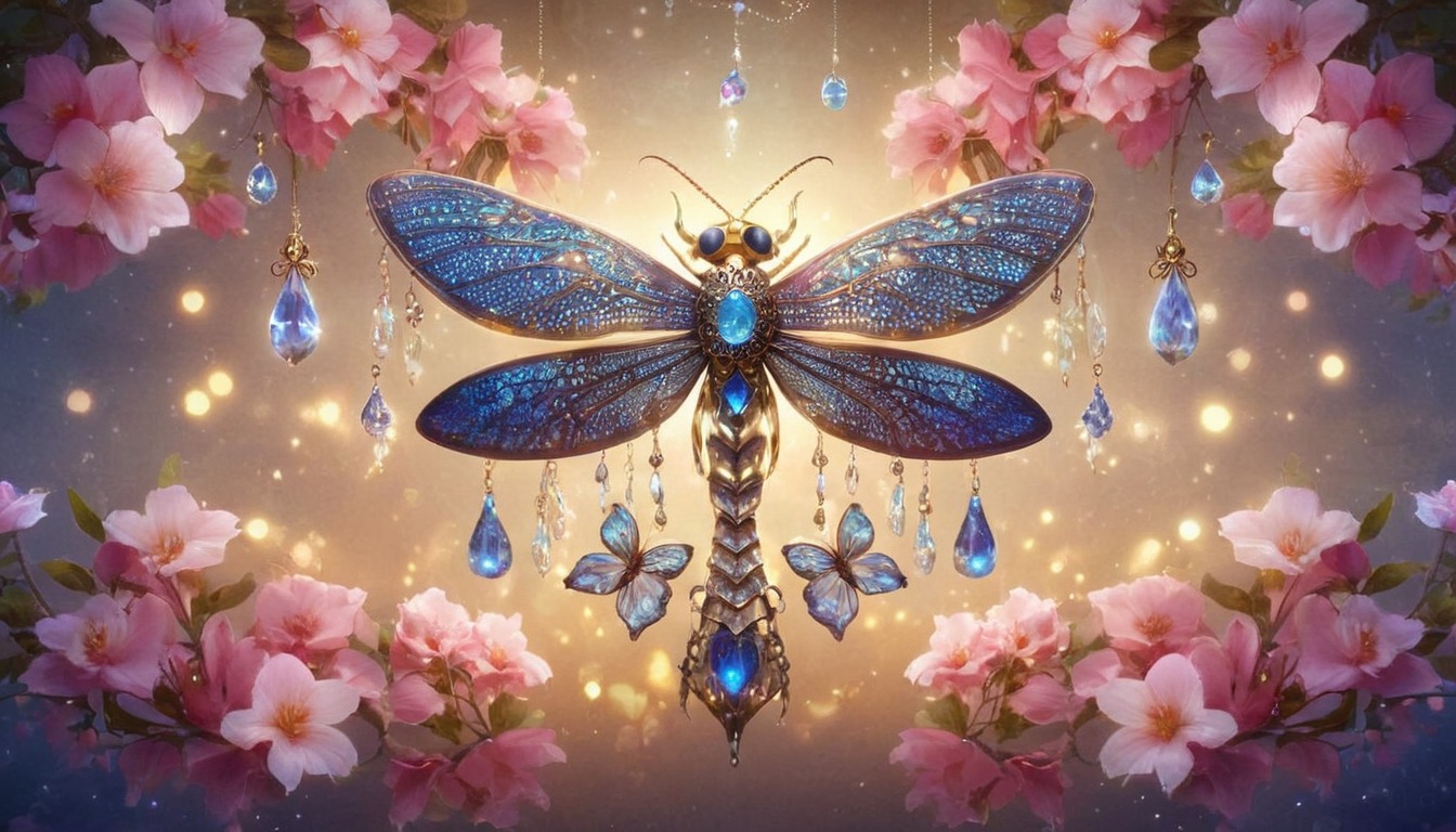 digitalart, fantasyart, butterflies, digitalpainting, wallpaper, decoration, dragonfly, forsale