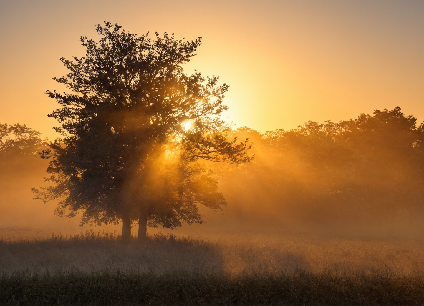 germany, farm, sunrise, horses, sheep, golden light, nature, sunrays