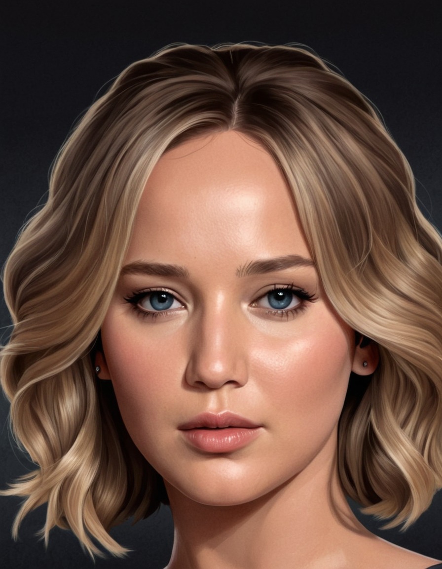 jennifer lawrence, portrait, cinematic, dramatic