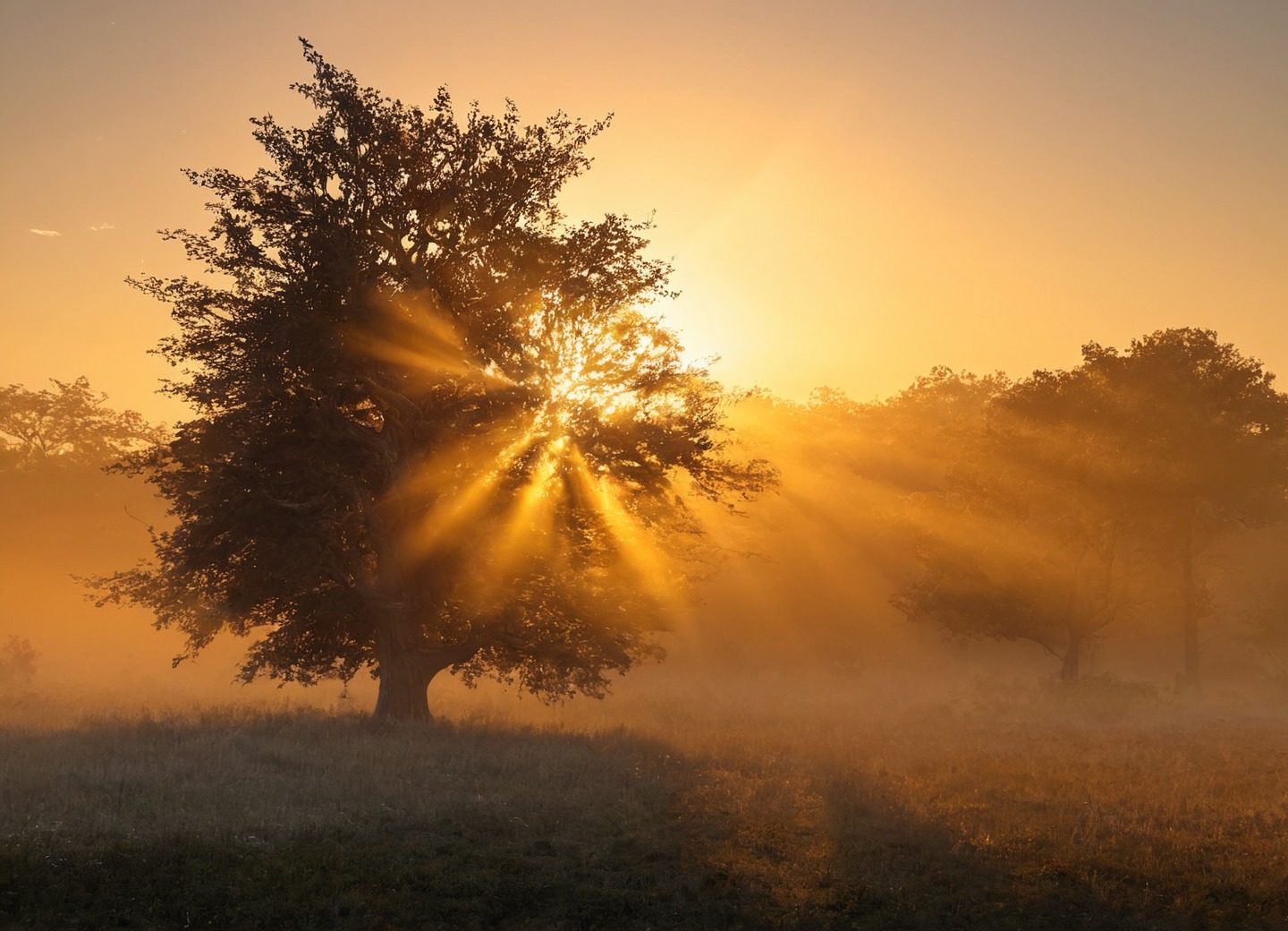 germany, farm, sunrise, horses, sheep, golden light, nature, sunrays