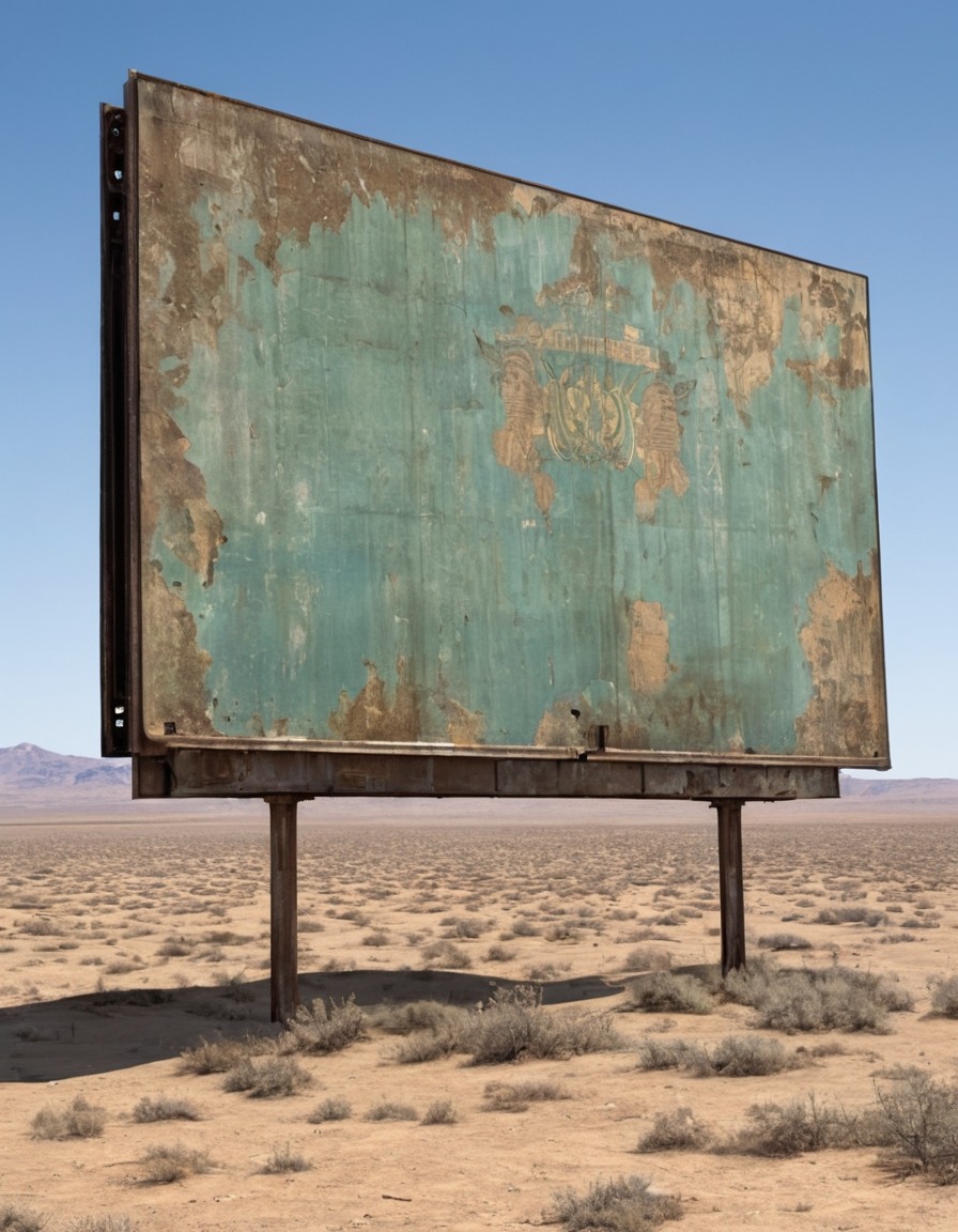 post-apocalyptic, wasteland, decay, weathered, billboard, fallout, games, tv shows