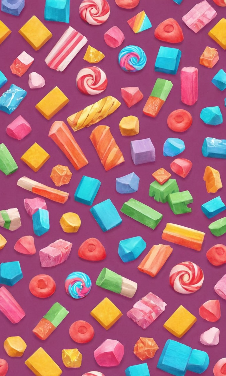 wallpaper, candy, pixelated, sweets