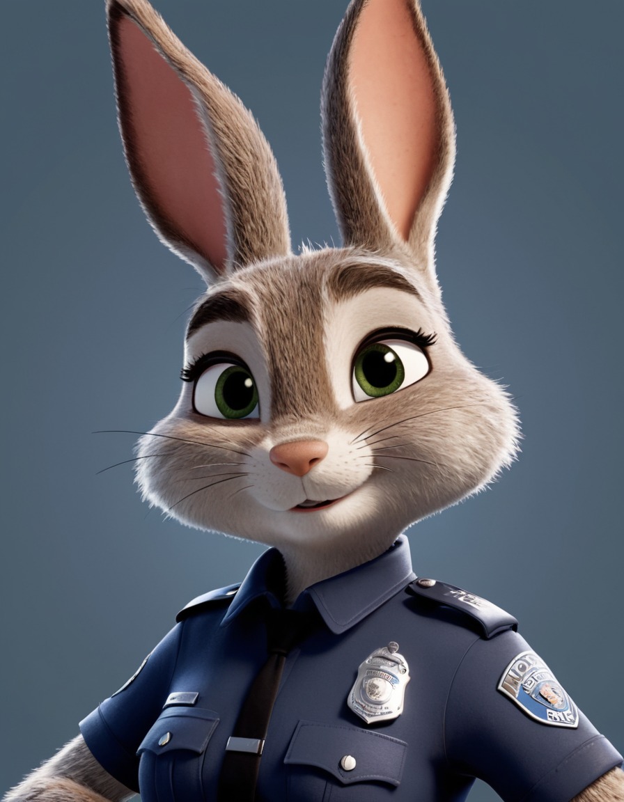 judy hopps, zootopia, police officer, rabbit, confident, determined, movies