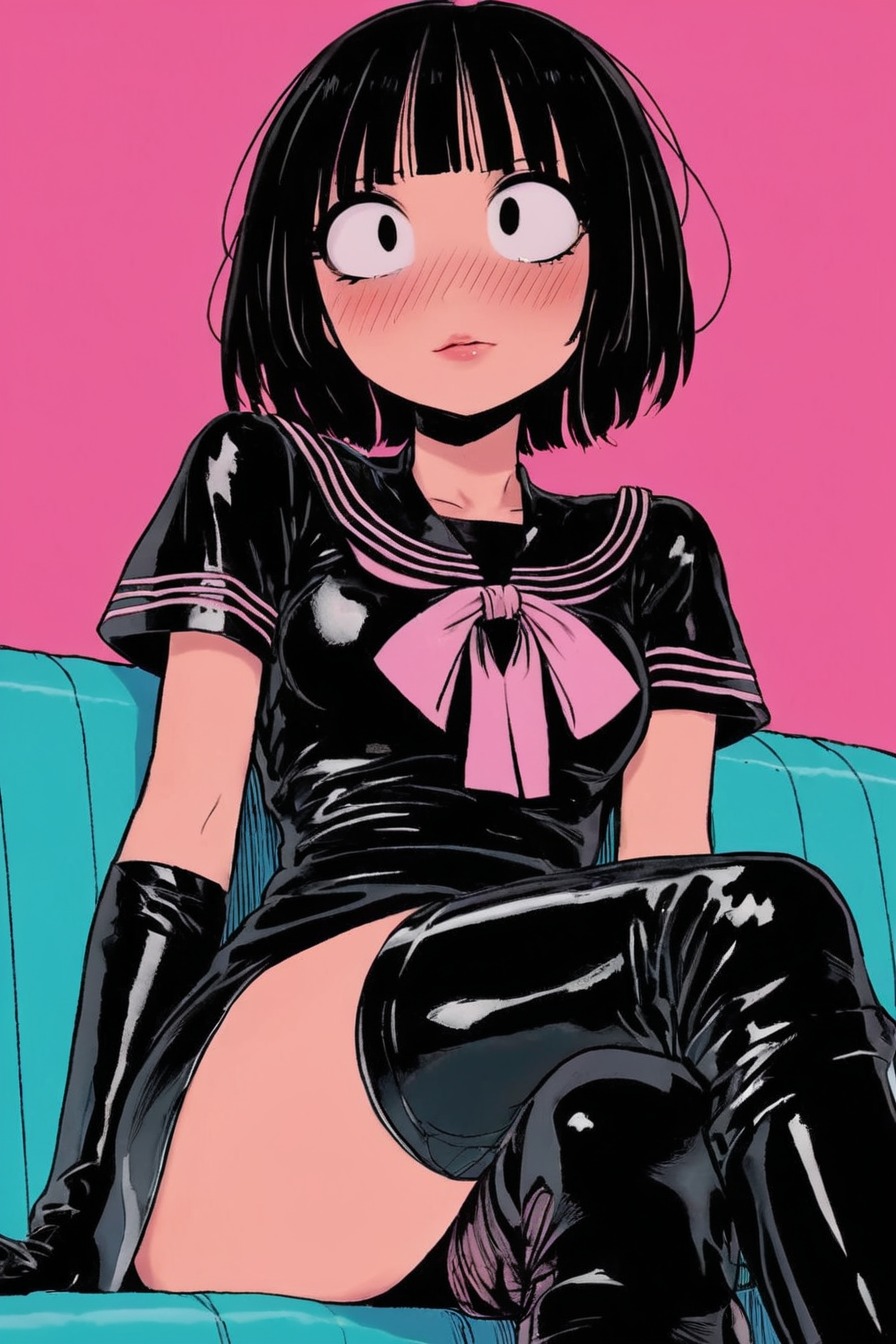 art, pink, sexy, anime, goth, pastel