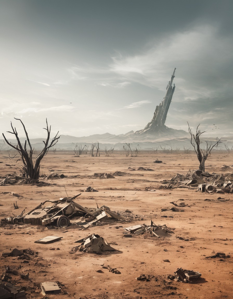 wasteland, devastation, war, barren, desolate