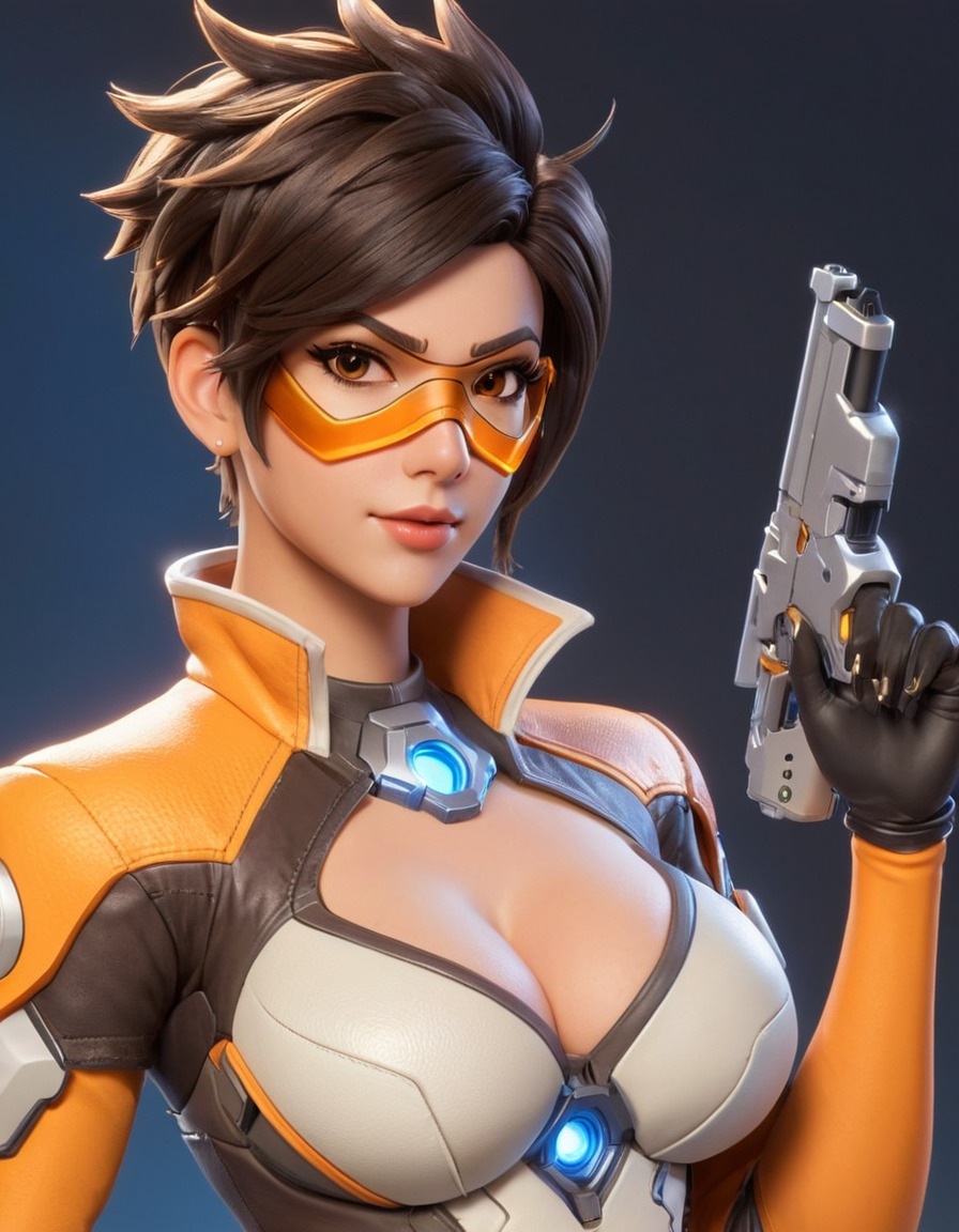 tracer (overwatch), overwatch, first-person shooter, gaming, blizzard entertainment, time-travel, fast-paced