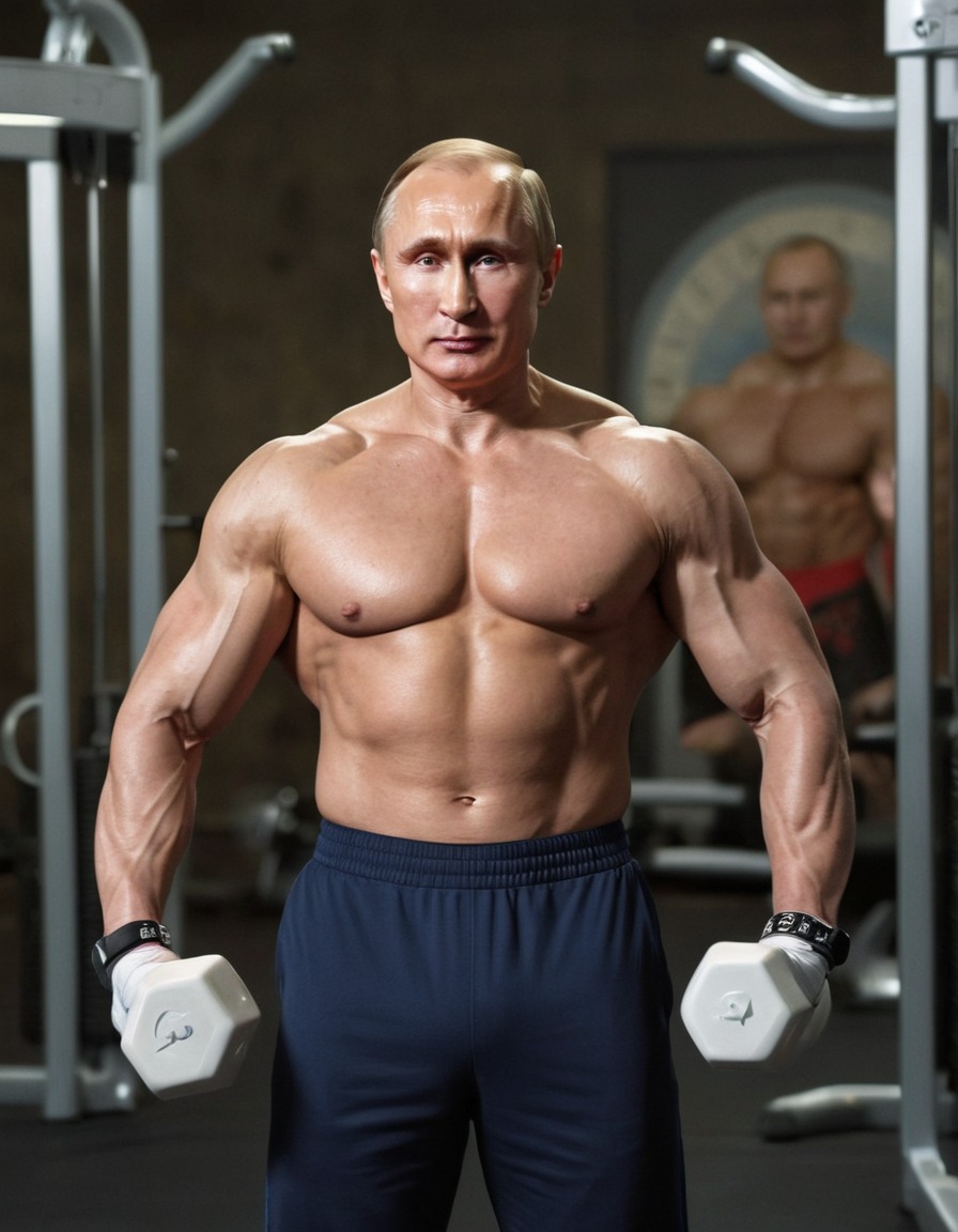 vladimir putin, gym, muscles, strength