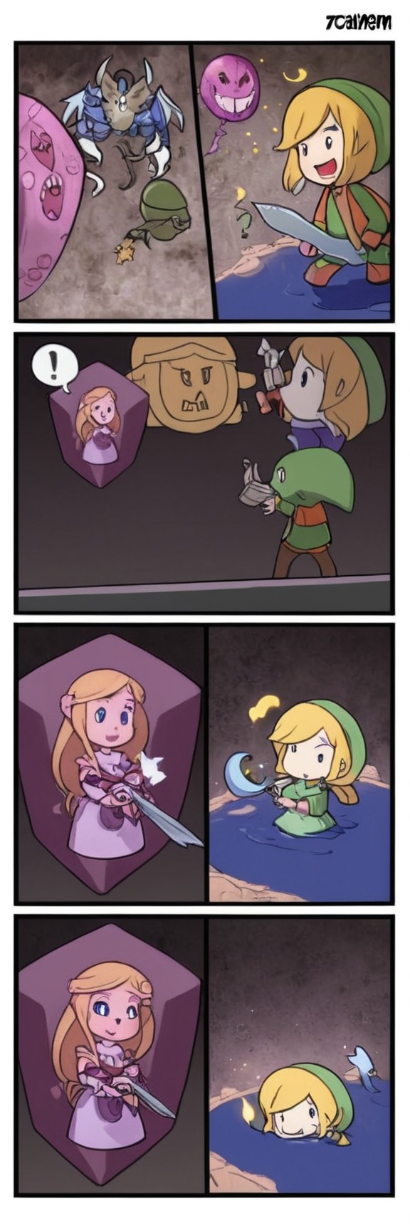 videogamefanart, comic, nintendo, link, legendofzelda, echoesofwisdom