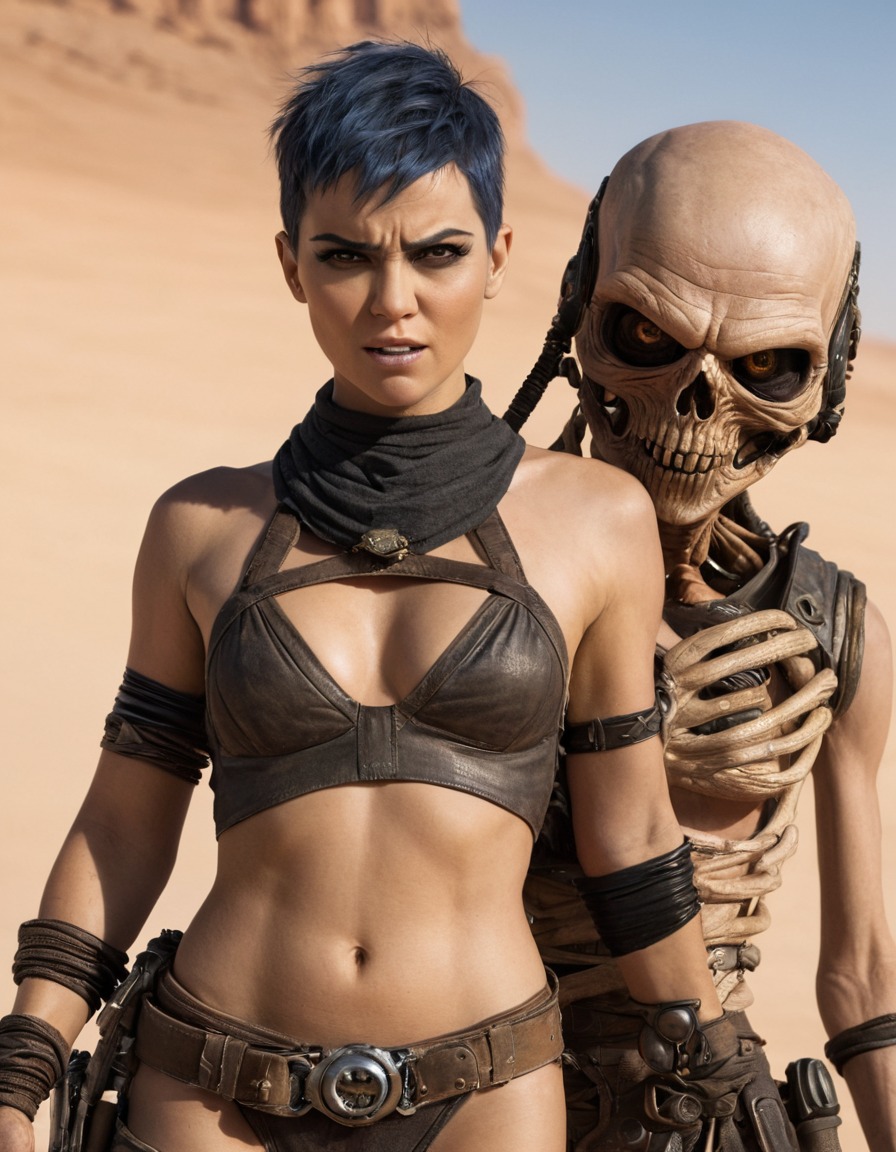 furiosa, immortan joe, cosplay, mad max, playfulness, disbelief