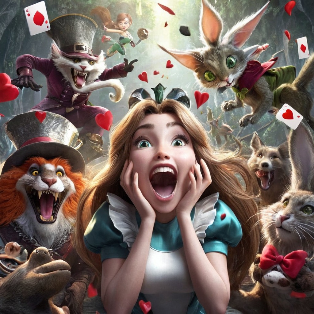 aliceinwonderland, excited