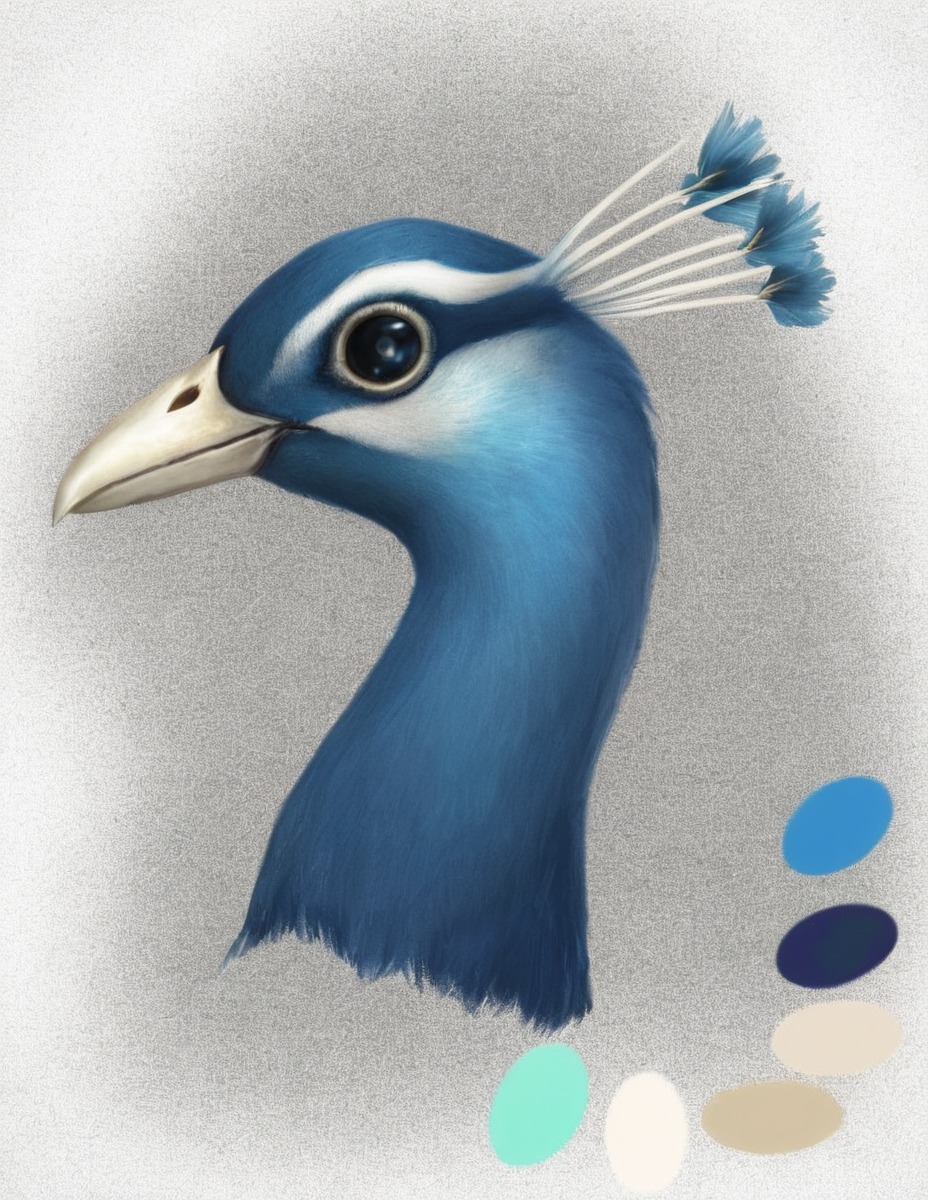 digitalpainting, bird, digitaldrawing, peacock, peacocktutorial