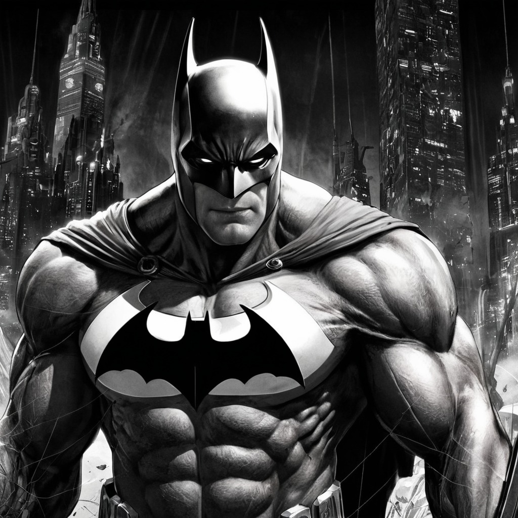 superhero, batman, cartoon, digitalart, fanart, characterdesign, portrait, noir, videogamefanart, doodleday