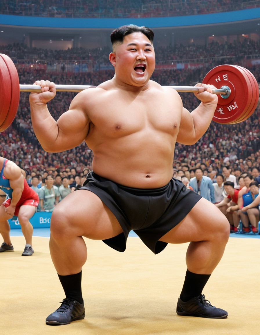 kim jong un, bodybuilder, weightlifting, competition