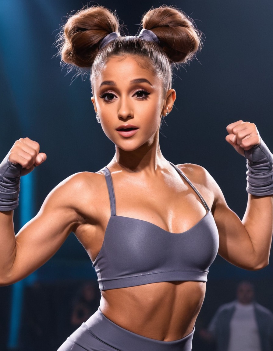 ariana grande, muscular, fitness, celebrity, workout, singer