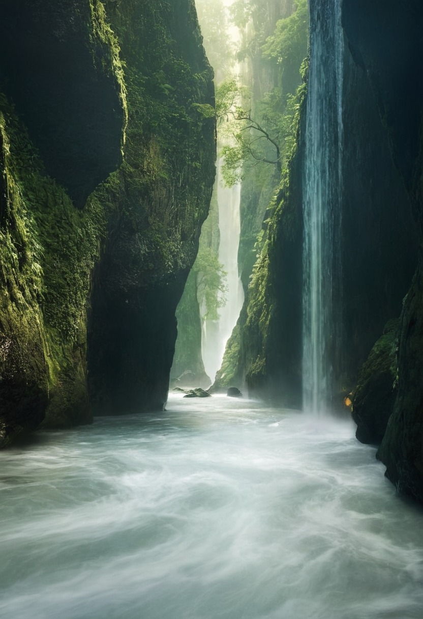 landscape, paradise, waterfall, nature, adventure, explore, travel, travelling, photography, gif, gifs, photographers on tumblr, aesthetic, cottagecore, fairycore, fairy, naturecore