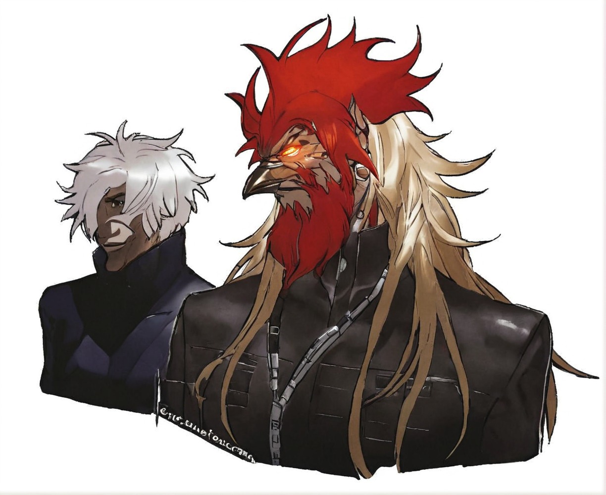 cioccolatodorima, my drawings, drawing, random doodles, chicken men, rooster, chicken