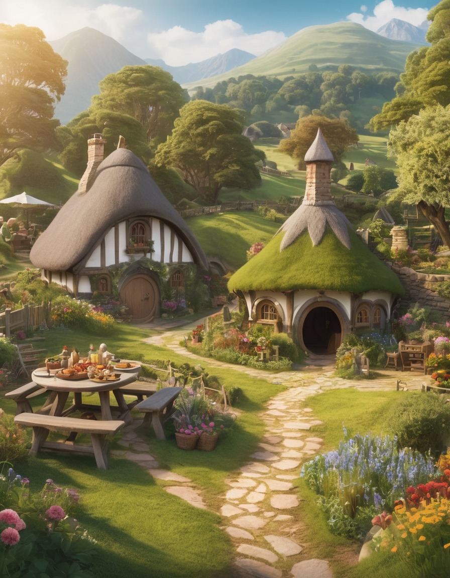 shire, hobbits, garden, peaceful, outdoors, john tolkien, tolkien