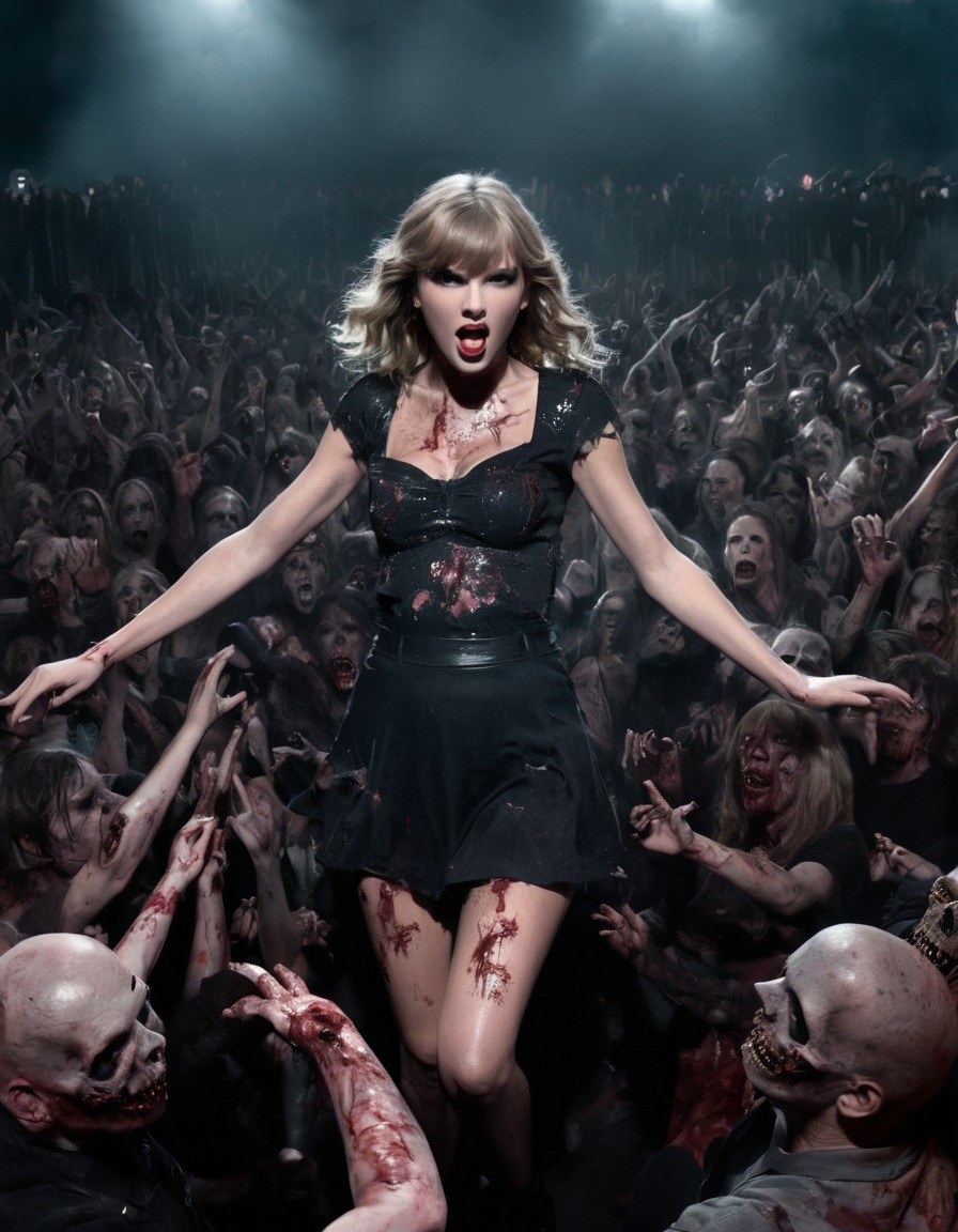 taylor swift, zombie, undead, performance, music, concert, horror, celebrities