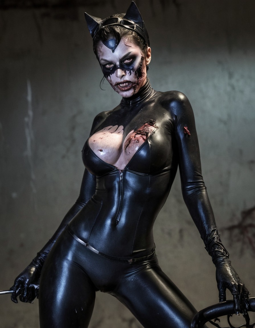 zombie, catwoman, dc comics, undead, supernatural, fiction, horror