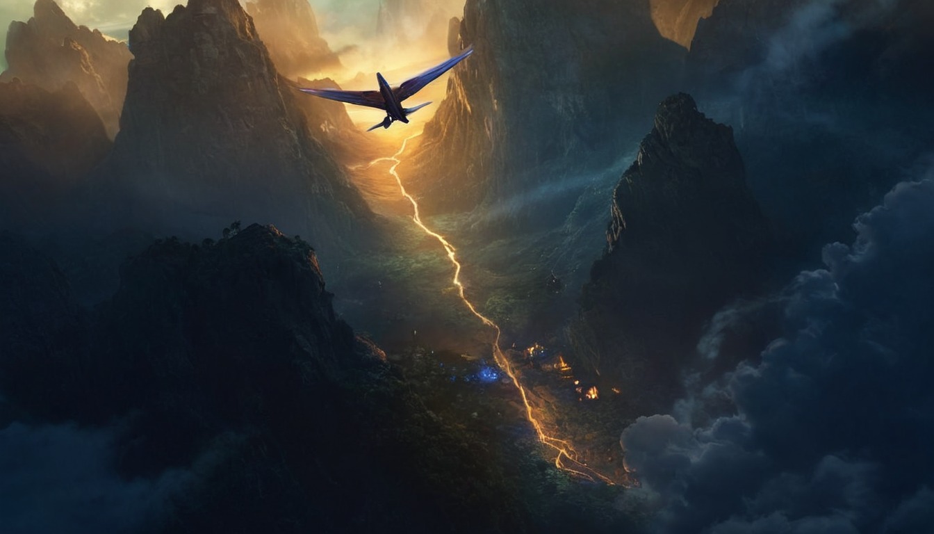 digitalart, digitalpainting, epic, sky, bird, ravens