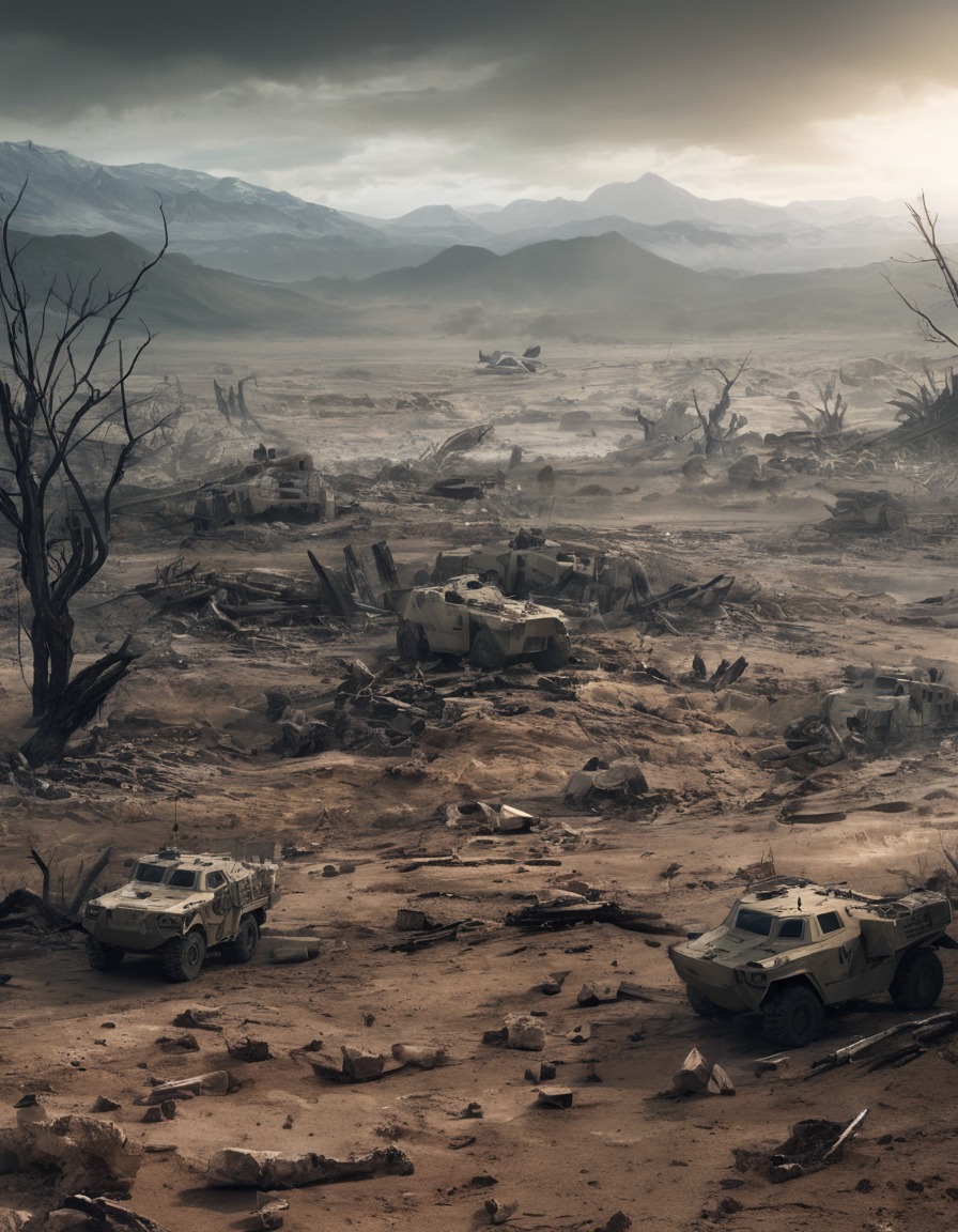 war, scars, landscape, conflict, remnants