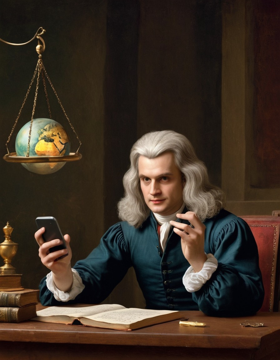 isaac newton, smartphone, app development, gravity calculations