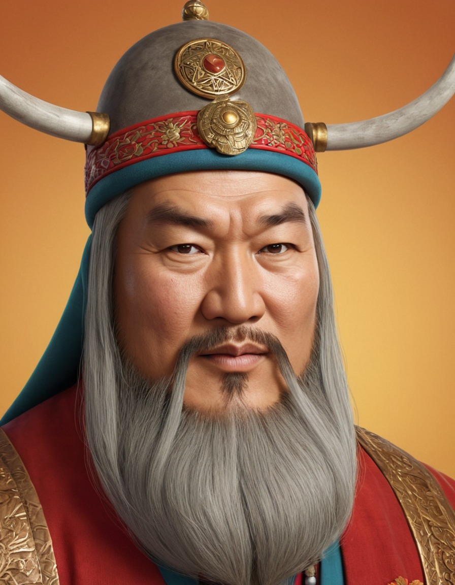 genghis khan, hipster, caricature, humor, funny