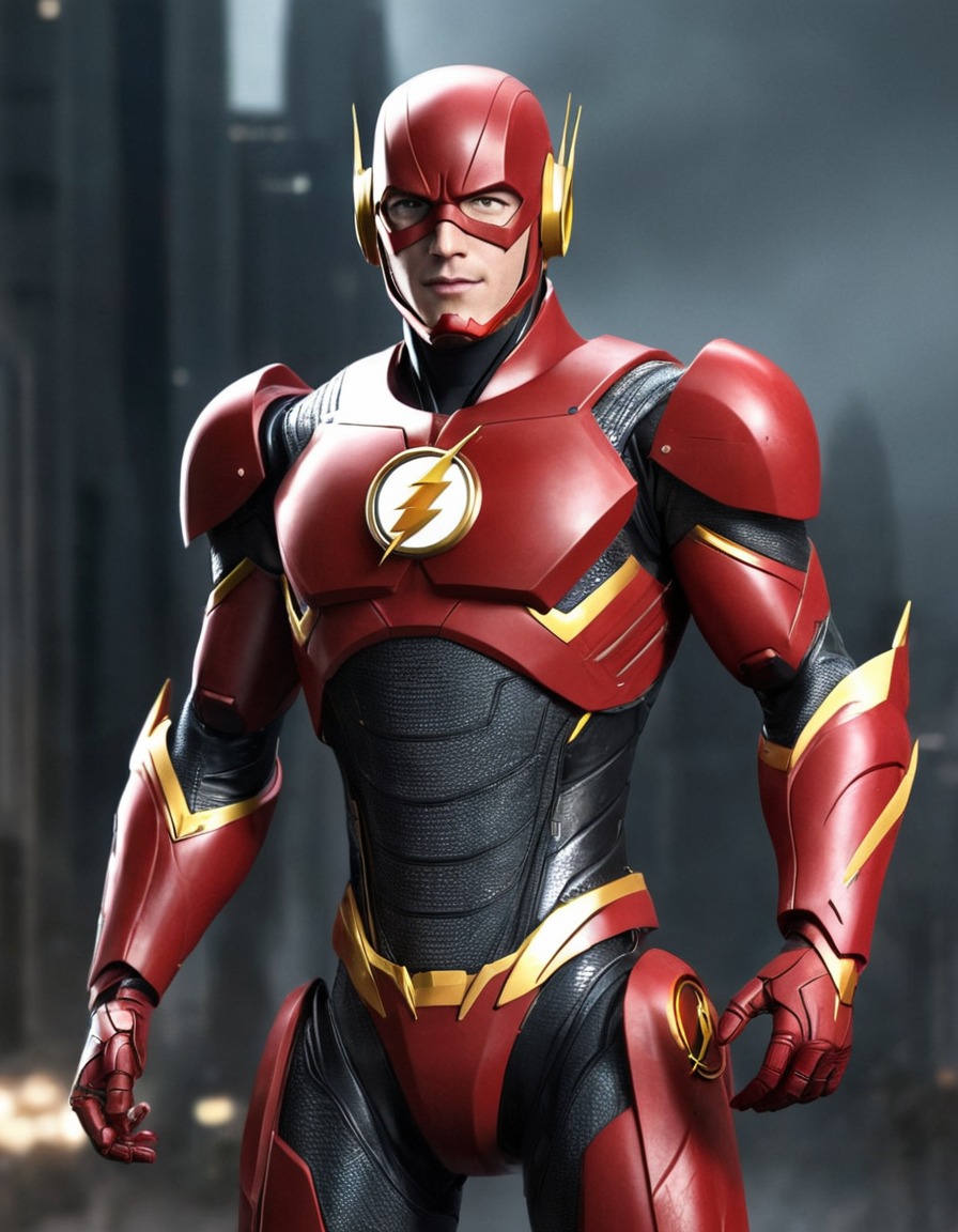 the flash, robot, superhero, science fiction, dc comics