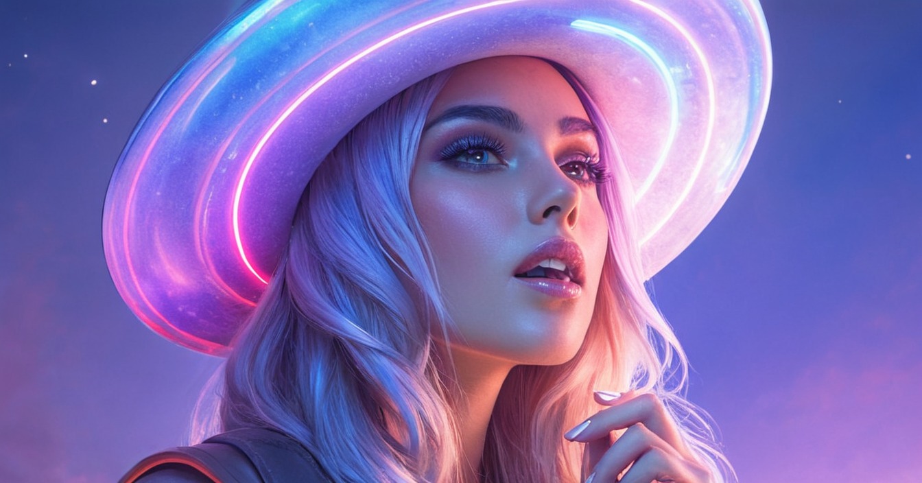 digitalart, portrait, magic, fanart, characterdesign, beauty, fantasyart, digitalpainting, makeup, neon, anime, candy, woman, womanbeautiful, neonwoman, art