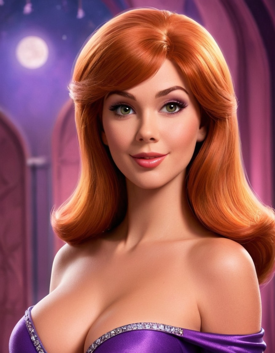 daphne blake, scooby-doo, mystery inc., pretty woman, fashionable, redhead, cartoon character