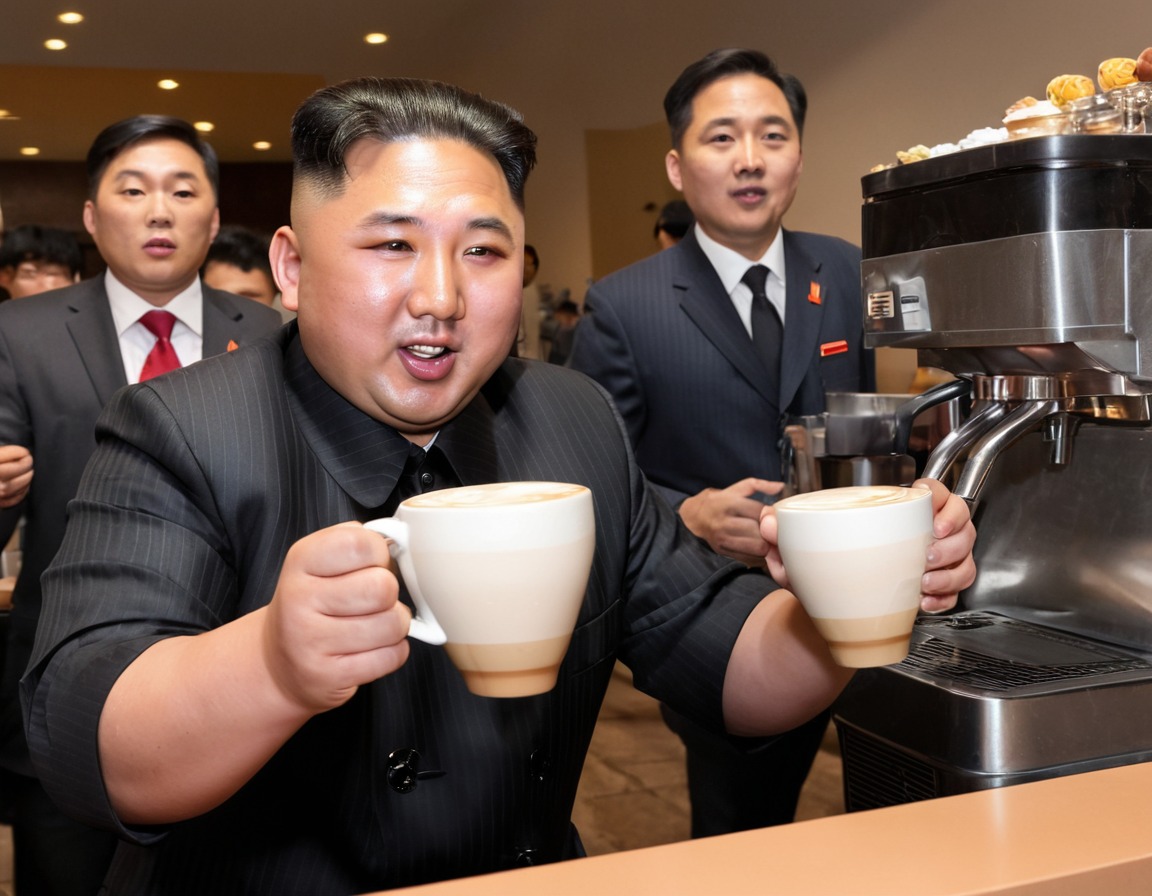 kim jong-un, latte art, barista competition, fail, dictator, north korea